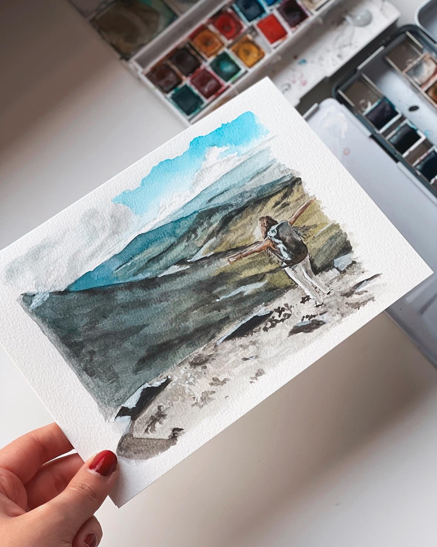 Custom watercolour portrait from photo