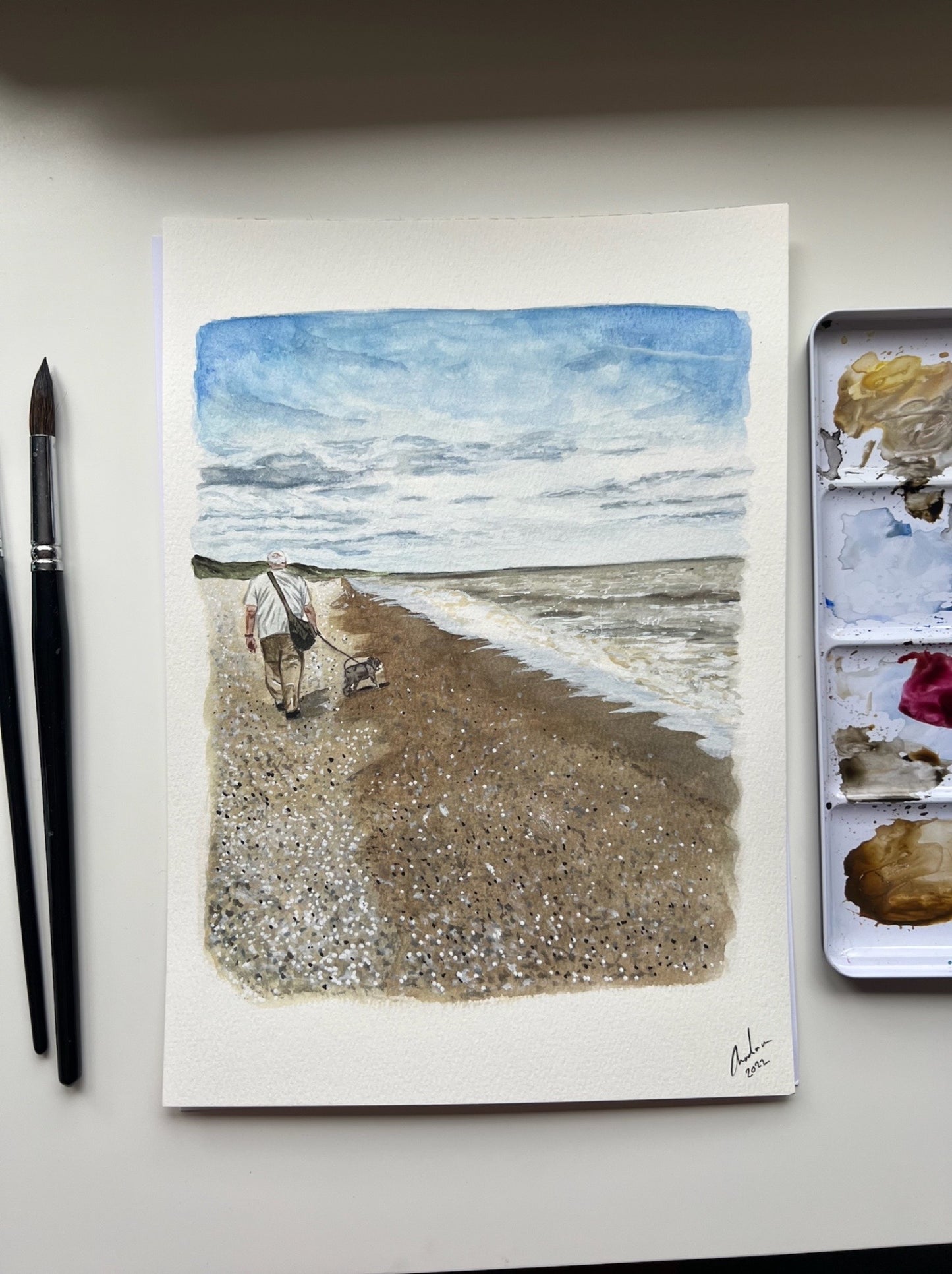Custom watercolour portrait from photo