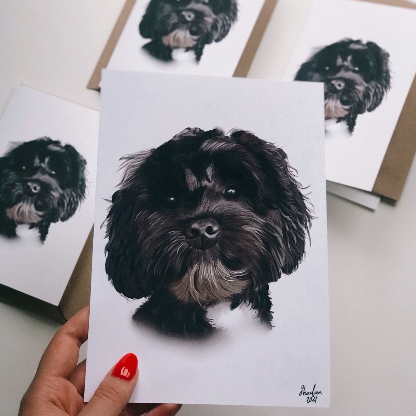 Custom Handpainted Digital Pet Portrait