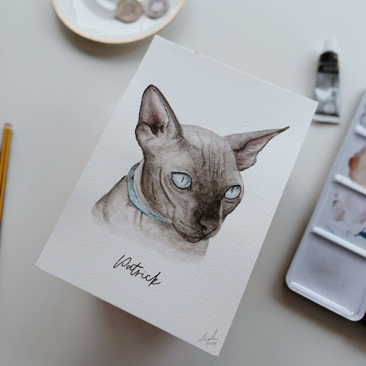 Custom Watercolour Pet Portrait