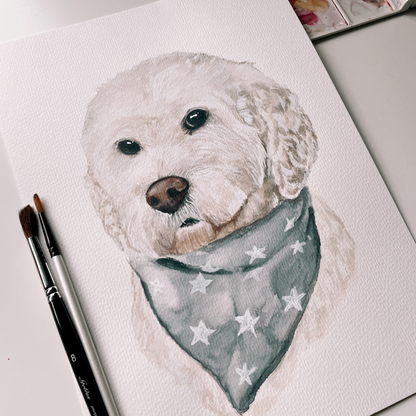 Custom Watercolour Pet Portrait