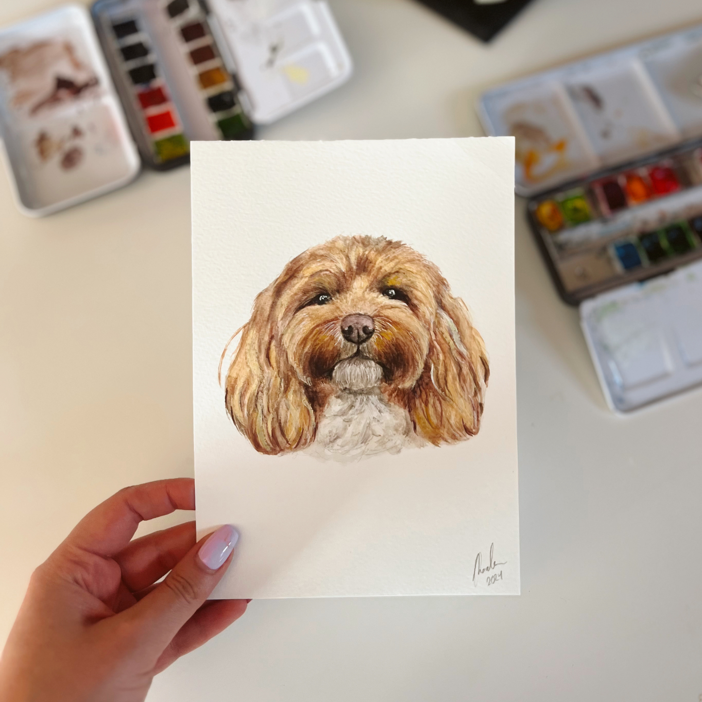 Custom Watercolour Pet Portrait