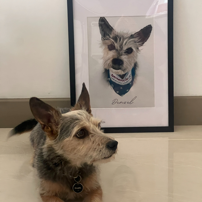 Custom Handpainted Digital Pet Portrait