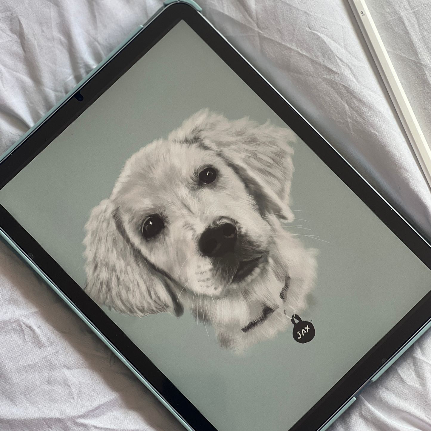 Custom Handpainted Digital Pet Portrait