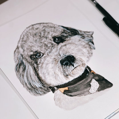 Custom Watercolour Pet Portrait