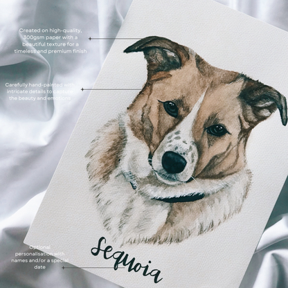 Custom Watercolour Pet Portrait